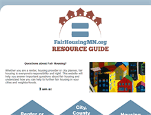 Tablet Screenshot of fairhousingmn.org